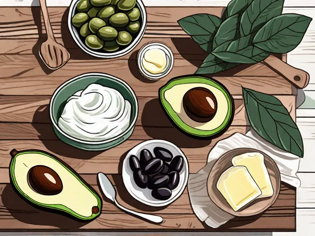 Various plant-based products like avocados