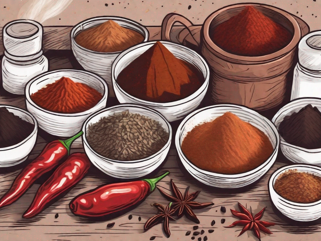 Various spices such as chipotle powder
