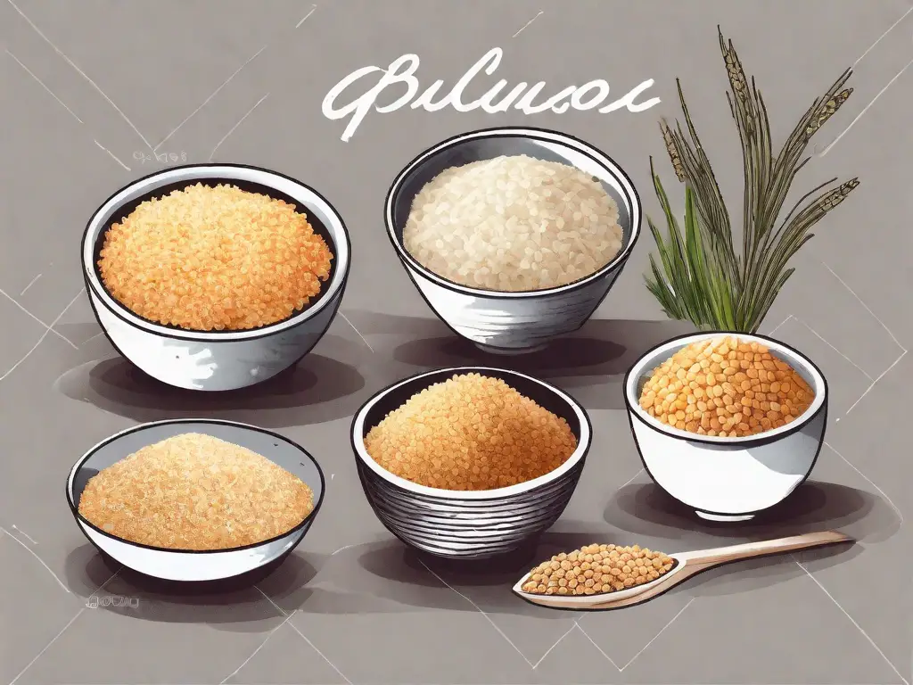 Several different grains like quinoa