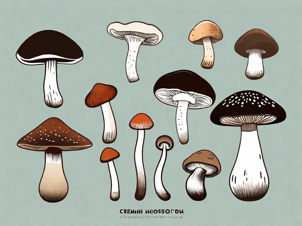 Several types of mushrooms