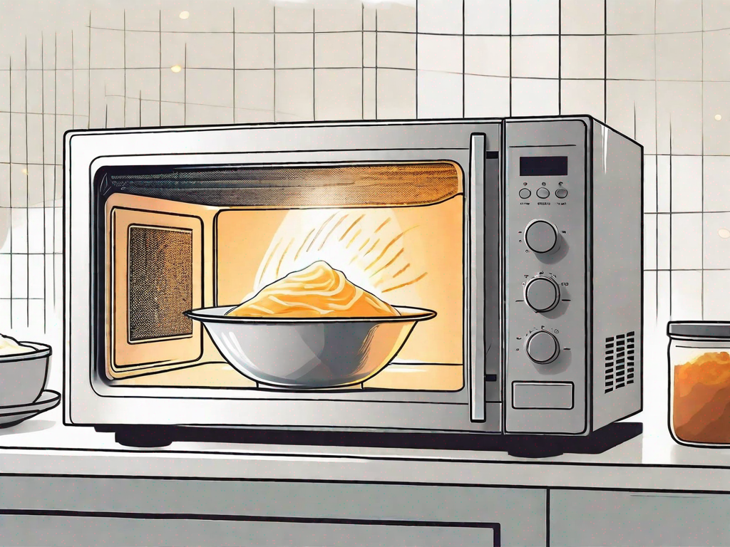 A microwave with its door open