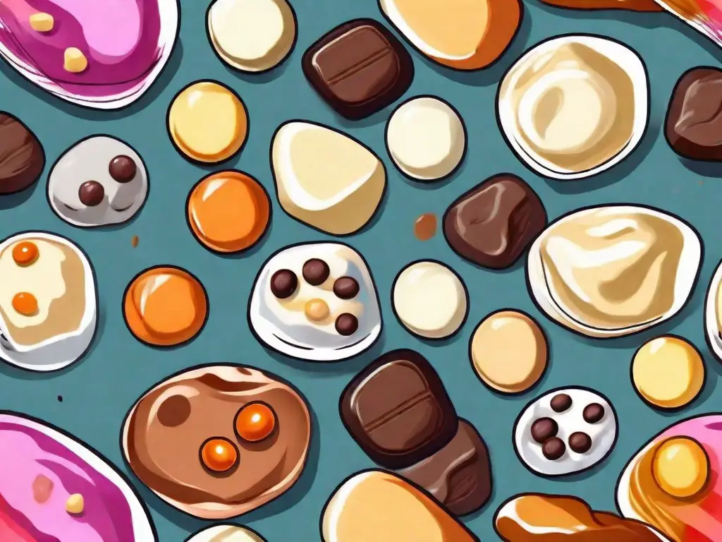 Various types of candies