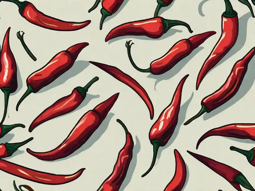 Several different types of chilies