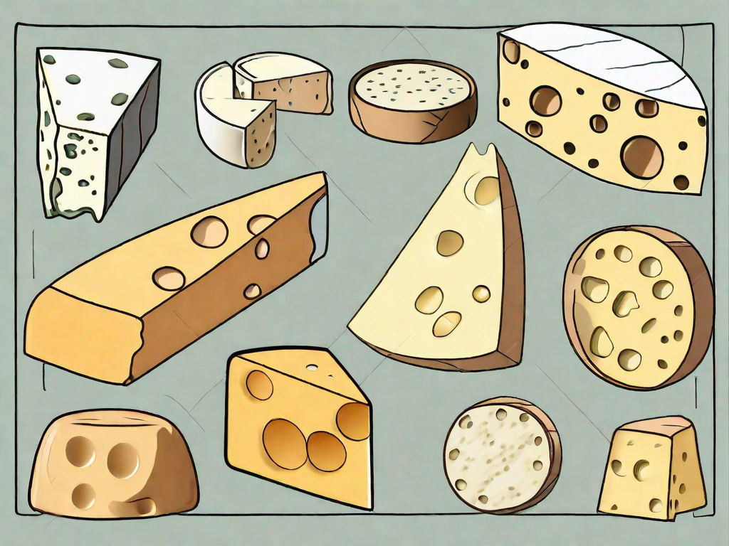 Several types of cheese