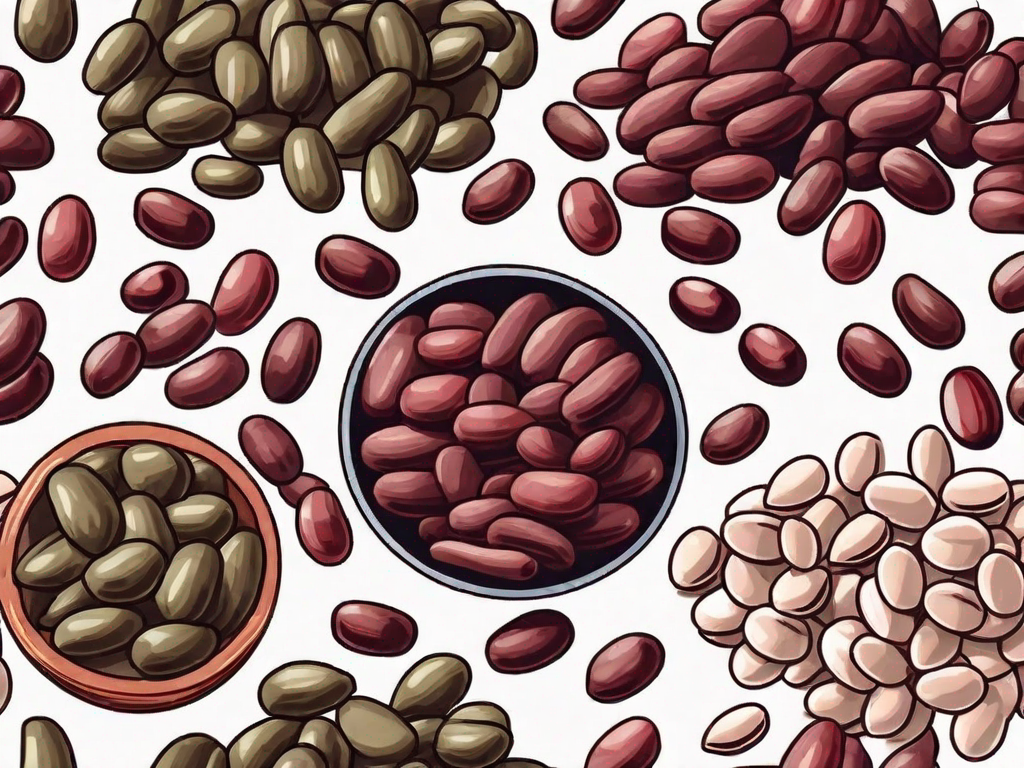 Several different types of beans