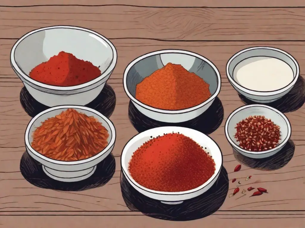 Various spices like paprika