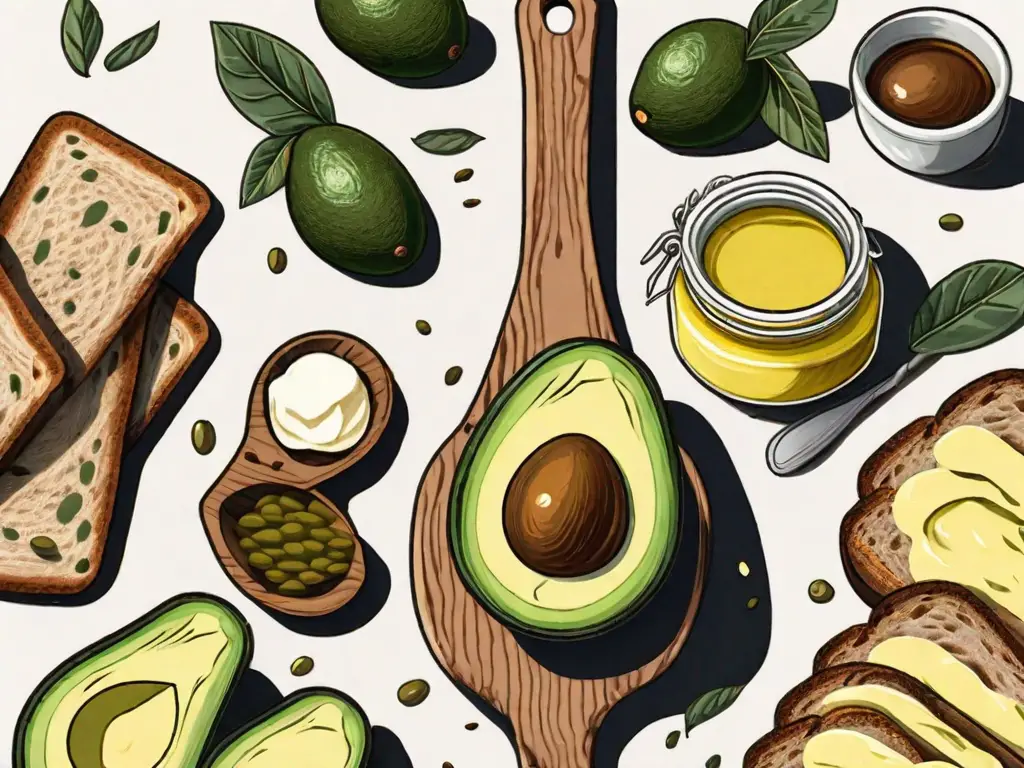 Various low-fat butter substitutes like avocado