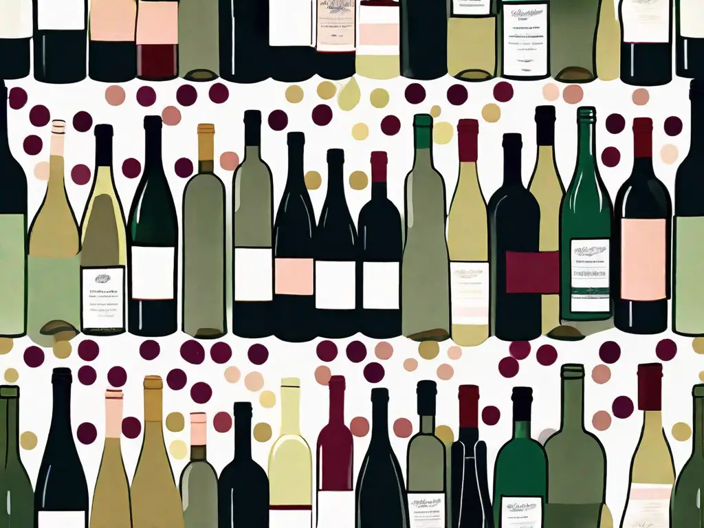 A collection of different wine bottles