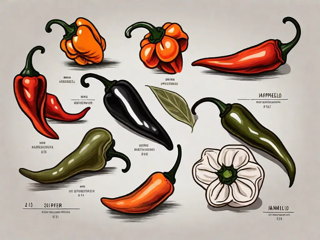 Various spices and peppers