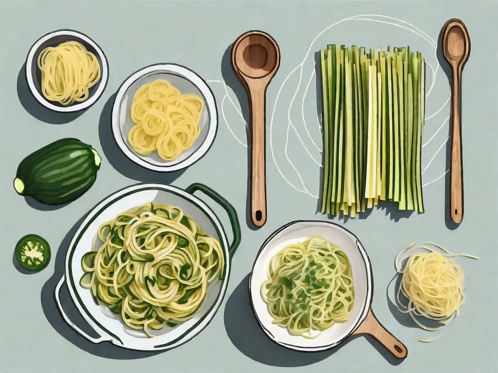 Several types of keto-friendly pasta substitutes such as zucchini noodles