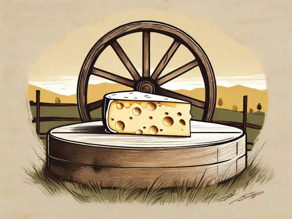 A wheel of livarot cheese