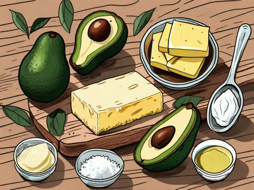 A variety of paleo-friendly butter substitutes such as avocados