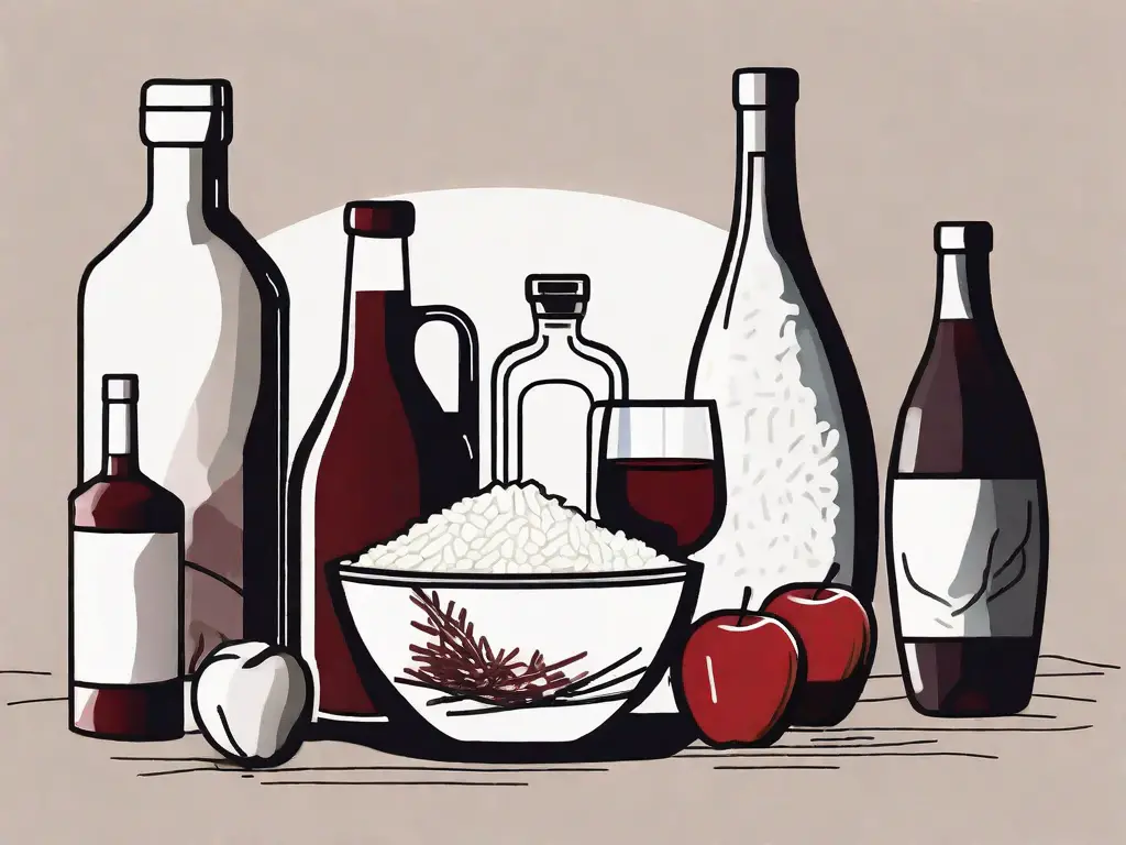 Several different types of alcohol such as red wine