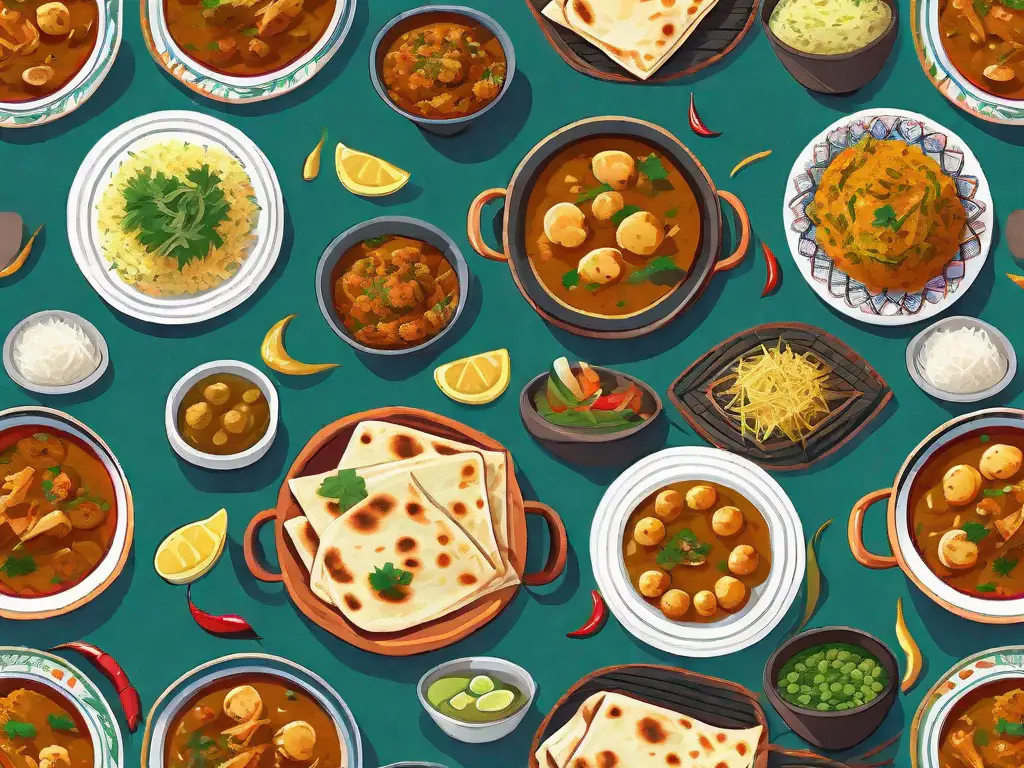 Several different types of curry side dishes