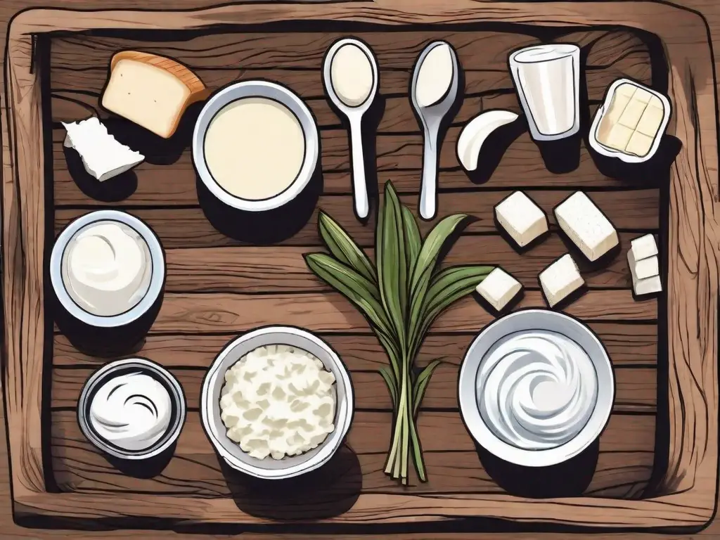Various dairy and non-dairy products like greek yogurt
