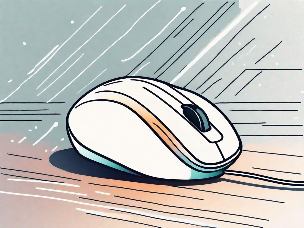 A computer mouse clicking on a bright