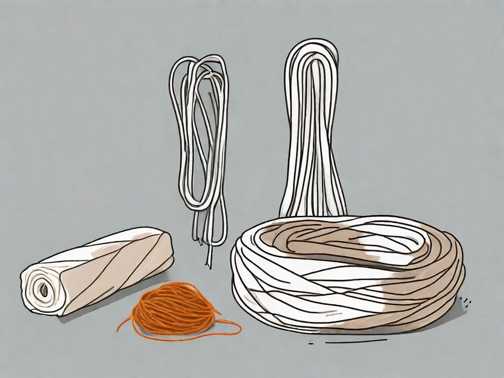 Various alternatives to butcher's twine such as dental floss