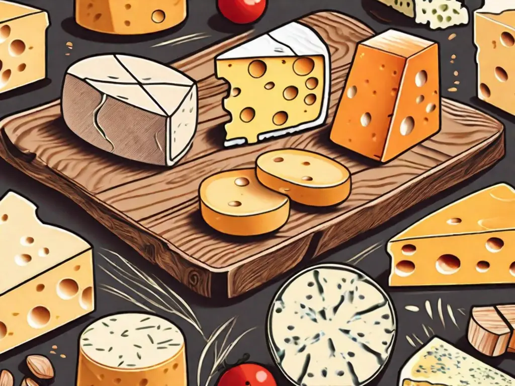 Several types of cheese