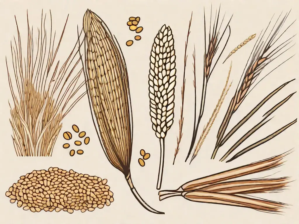 Several grains and seeds such as millet