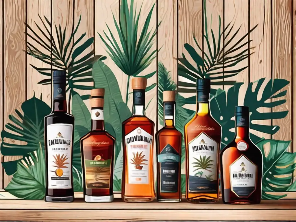 Various bottles of different rum substitutes