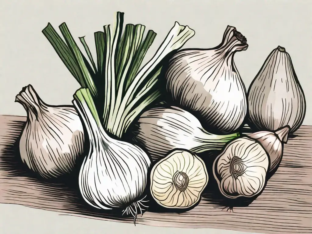 Various vegetables such as onions