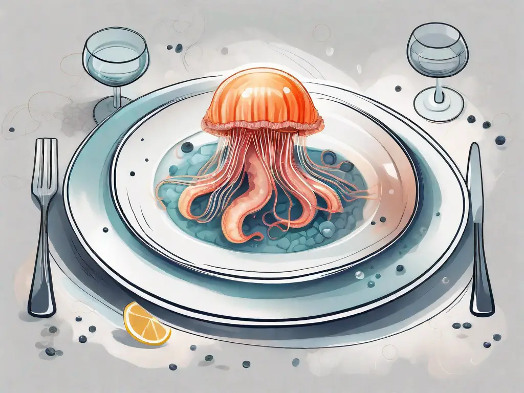 A jellyfish on a plate
